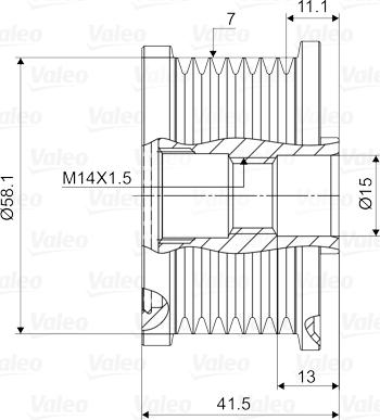 Valeo 588082 - Poulie, alternateur cwaw.fr