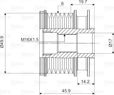 Valeo 588031 - Poulie, alternateur cwaw.fr