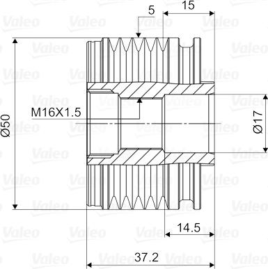 Valeo 588025 - Poulie, alternateur cwaw.fr