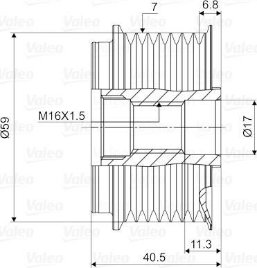 Valeo 588079 - Poulie, alternateur cwaw.fr