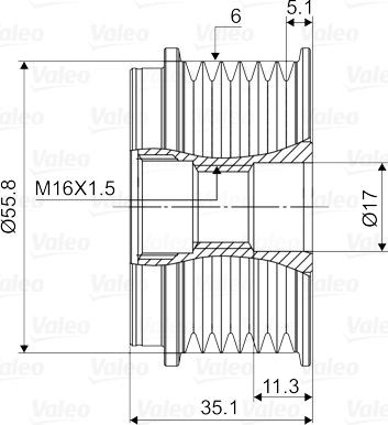 Valeo 588128 - Poulie, alternateur cwaw.fr