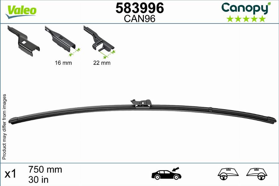 Valeo 583996 - Balai d'essuie-glace cwaw.fr