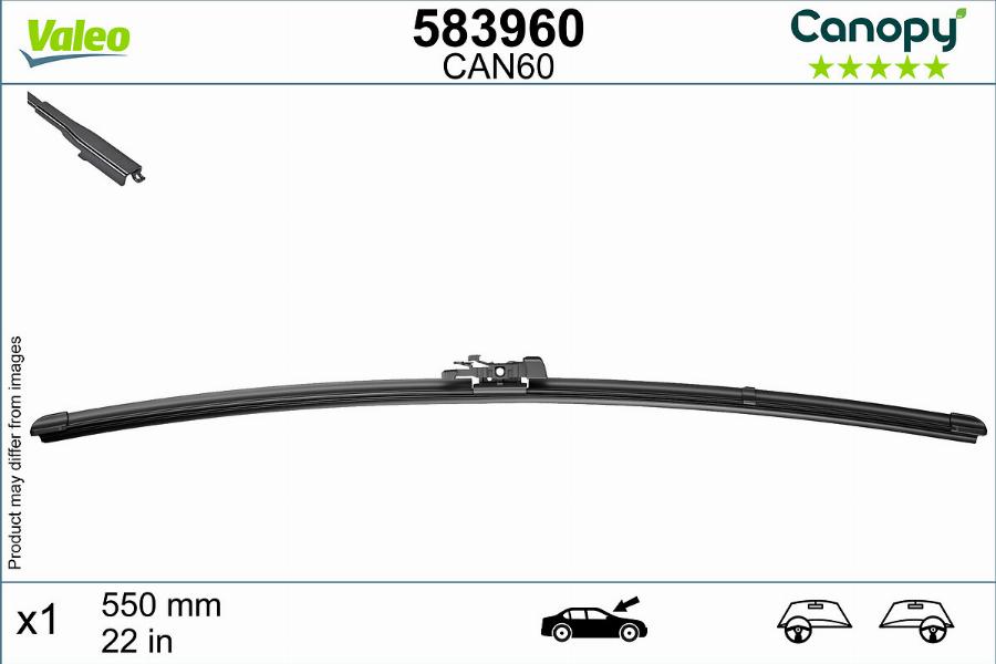 Valeo 583960 - Balai d'essuie-glace cwaw.fr