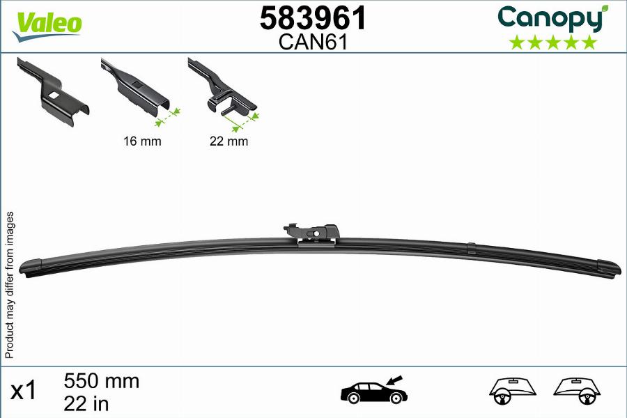 Valeo 583961 - Balai d'essuie-glace cwaw.fr