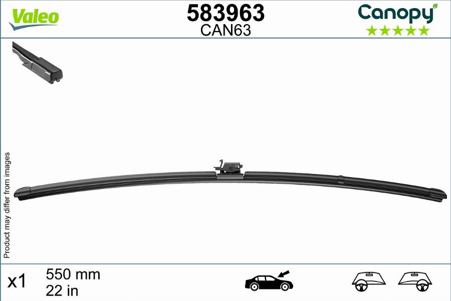 Valeo 583963 - Balai d'essuie-glace cwaw.fr