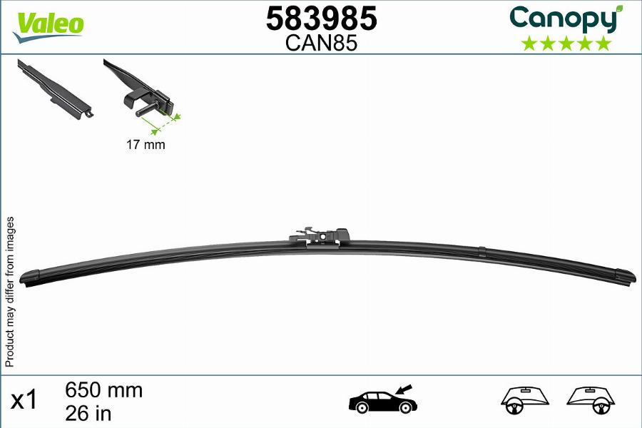 Valeo 583985 - Balai d'essuie-glace cwaw.fr