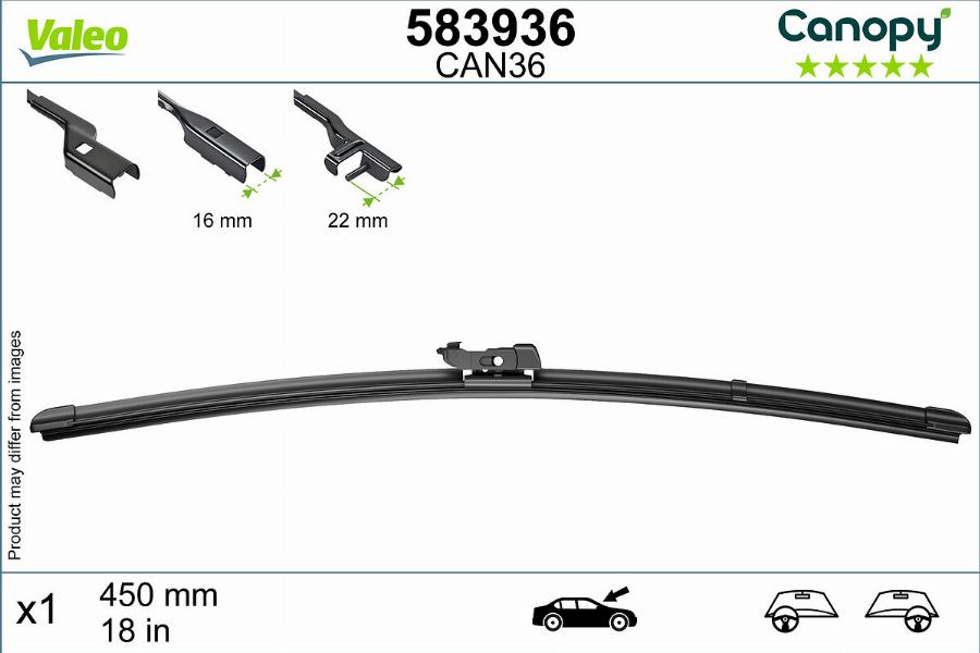 Valeo 583936 - Balai d'essuie-glace cwaw.fr