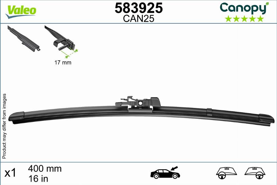 Valeo 583925 - Balai d'essuie-glace cwaw.fr