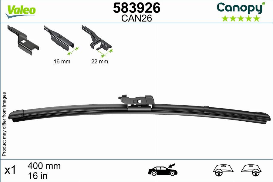 Valeo 583926 - Balai d'essuie-glace cwaw.fr