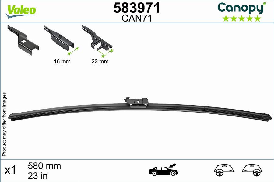 Valeo 583971 - Balai d'essuie-glace cwaw.fr