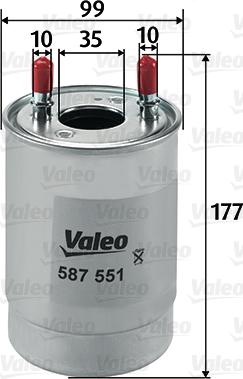 Valeo 587551 - Filtre à carburant cwaw.fr