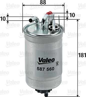 Valeo 587560 - Filtre à carburant cwaw.fr