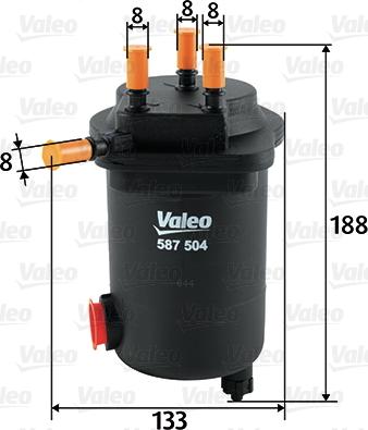 Valeo 587504 - Filtre à carburant cwaw.fr