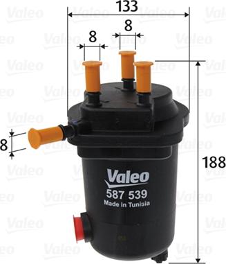 Valeo 587539 - Filtre à carburant cwaw.fr