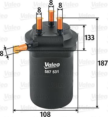 Valeo 587531 - Filtre à carburant cwaw.fr