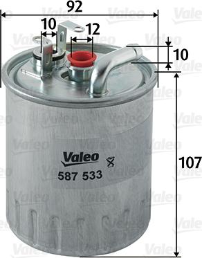 Valeo 587533 - Filtre à carburant cwaw.fr