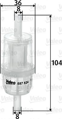 Valeo 587524 - Filtre à carburant cwaw.fr