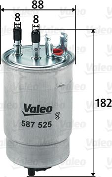 Valeo 587525 - Filtre à carburant cwaw.fr