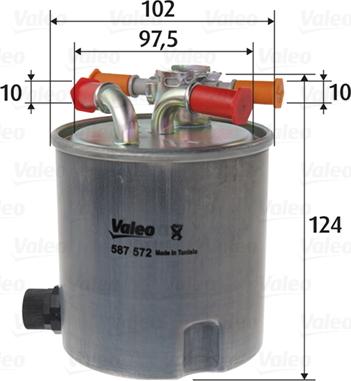 Valeo 587572 - Filtre à carburant cwaw.fr