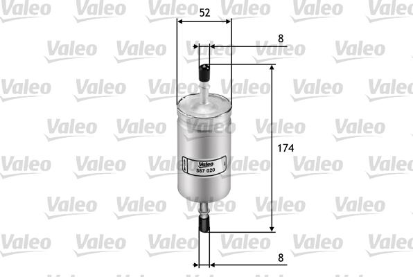 Valeo 587020 - Filtre à carburant cwaw.fr