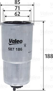 Valeo 587186 - Filtre à carburant cwaw.fr