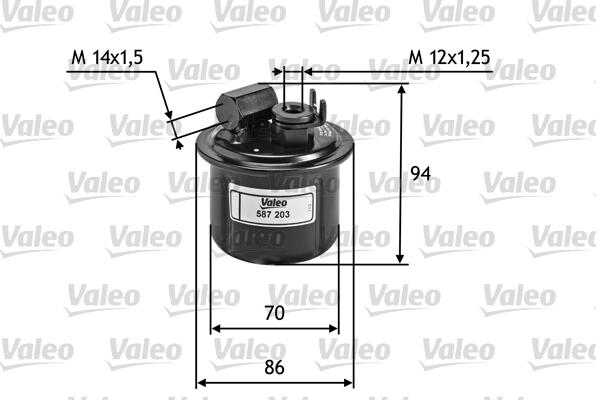 Valeo 587203 - Filtre à carburant cwaw.fr