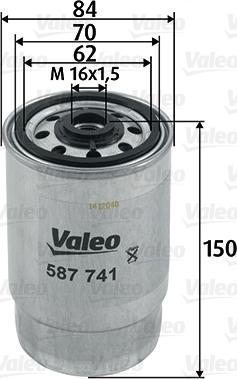 Valeo 587741 - Filtre à carburant cwaw.fr