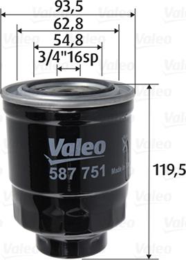 Valeo 587751 - Filtre à carburant cwaw.fr