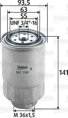 Valeo 587709 - Filtre à carburant cwaw.fr