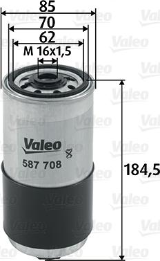 Valeo 587708 - Filtre à carburant cwaw.fr