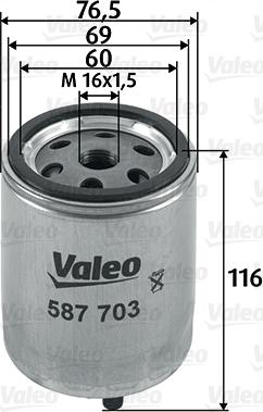 Valeo 587703 - Filtre à carburant cwaw.fr