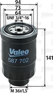 Valeo 587702 - Filtre à carburant cwaw.fr