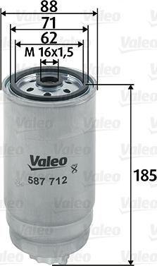 Valeo 587712 - Filtre à carburant cwaw.fr