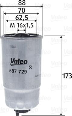 Valeo 587729 - Filtre à carburant cwaw.fr