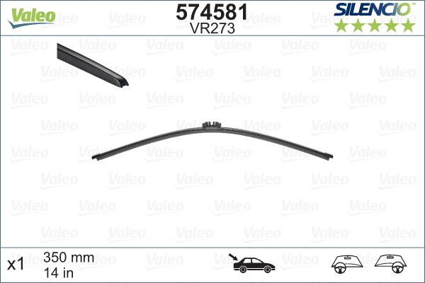 Valeo 574581 - Balai d'essuie-glace cwaw.fr