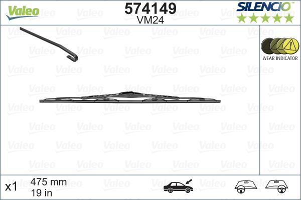 Valeo 574149 - Balai d'essuie-glace cwaw.fr