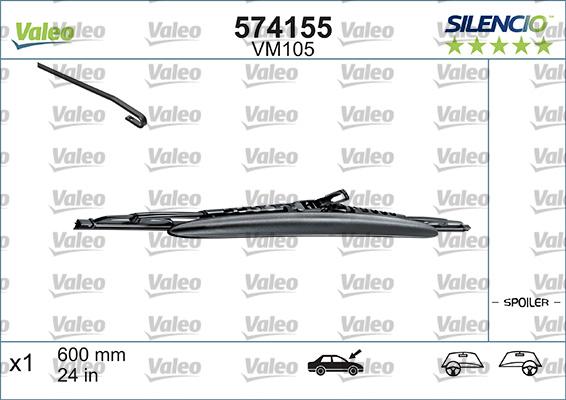 Valeo 574155 - Balai d'essuie-glace cwaw.fr