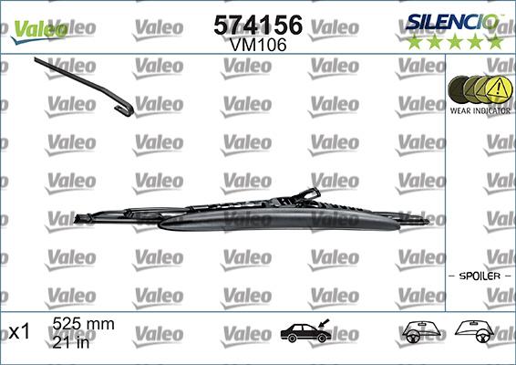 Valeo 574156 - Balai d'essuie-glace cwaw.fr