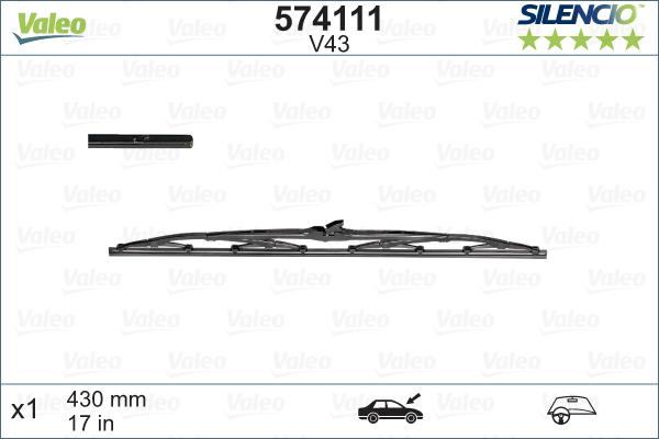 Valeo 574111 - Balai d'essuie-glace cwaw.fr