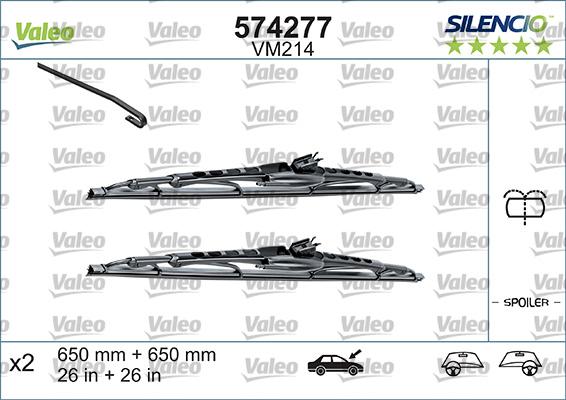 Valeo 574292 - Balai d'essuie-glace cwaw.fr