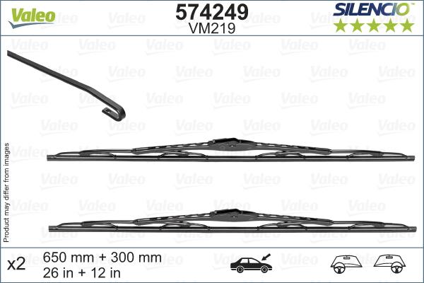 Valeo 574249 - Balai d'essuie-glace cwaw.fr