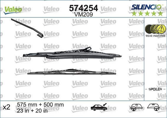 Valeo 574254 - Balai d'essuie-glace cwaw.fr