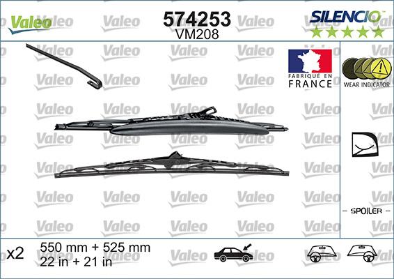 Valeo 574253 - Balai d'essuie-glace cwaw.fr