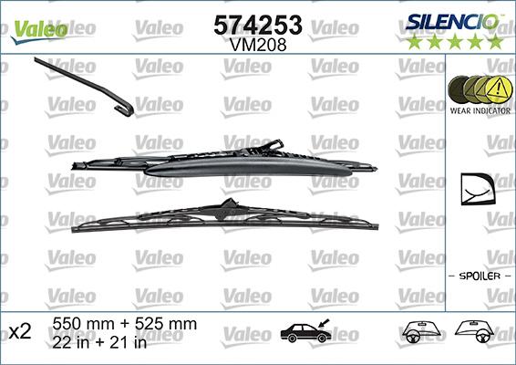 Valeo 574253 - Balai d'essuie-glace cwaw.fr