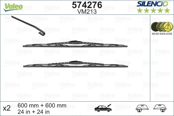 Valeo 574276 - Balai d'essuie-glace cwaw.fr