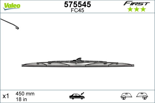 Valeo 575545 - Balai d'essuie-glace cwaw.fr