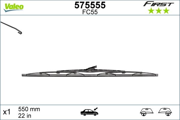 Valeo 575555 - Balai d'essuie-glace cwaw.fr