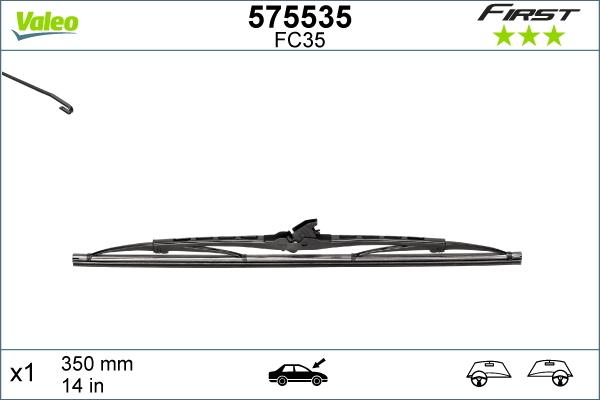 Valeo 575535 - Balai d'essuie-glace cwaw.fr