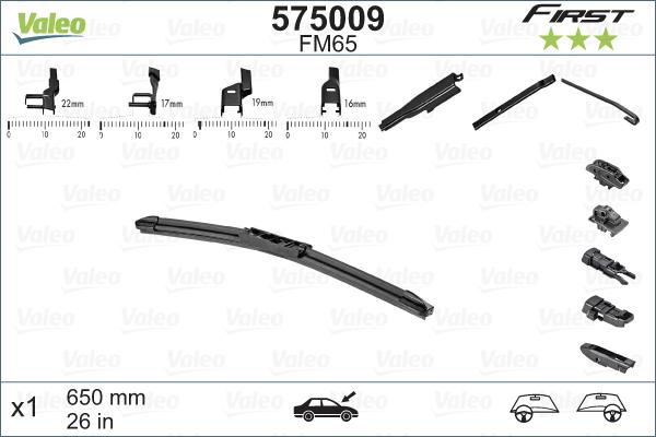 Valeo 575009 - Balai d'essuie-glace cwaw.fr