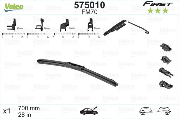 Valeo 575010 - Balai d'essuie-glace cwaw.fr